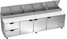 Beverage-Air - 119" Pizza Prep Table w/ 3 Doors & 2 Drawers - DPD119HC-2