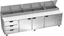Beverage-Air - 119" Pizza Prep Table w/ 3 Doors & 3 Drawers - DPD119HC-2