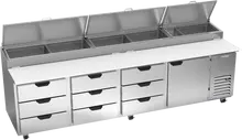 Beverage-Air - 119" Pizza Prep Table w/ 1 Door & 9 Drawers - DPD119HC-9