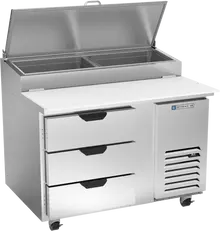 Beverage-Air - 46" Pizza Prep Table w/ 3 Drawers - DPD46HC-3