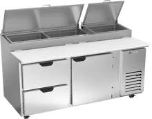 Beverage-Air - 72" Pizza Prep Table w/ 1 Door & 2 Drawers - DPD72HC-2
