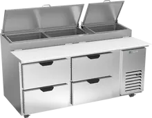 Beverage-Air - 72" Pizza Prep Table w/ 4 Drawers - DPD72HC-4
