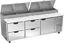 Beverage-Air - 93" Pizza Prep Table w/ 1 Door & 4 Drawers - DPD93HC-4