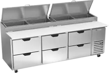 Beverage-Air - 93" Pizza Prep Table w/ 6 Drawers - DPD93HC-6