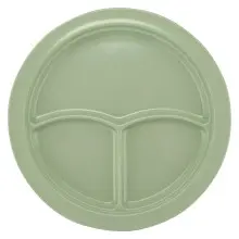 G.E.T - SuperMel 10" Green 3-Compartment Plate (12 Per Case) - CP-531-G