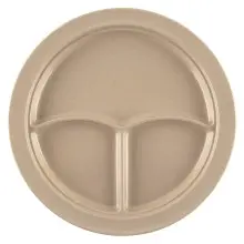 G.E.T - SuperMel 10" Sandstone 3-Compartment Plate (12 Per Case) - CP-531-S
