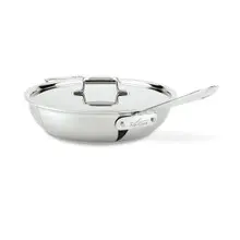 All-Clad - D5 Brushed 4 QT Stainless Steel Weeknight Pan With Lid