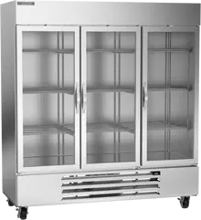 Beverage-Air - 75" Horizon Reach-In Freezer w/ 3 Glass Swing Doors - HBF72HC-1-G