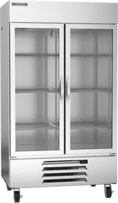 Beverage-Air - 47" Horizon Stainless Steel Reach-In Refrigerator w/ 2 Glass Swing Doors - HBR44HC-1-G