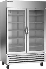 Beverage-Air - 52" Horizon Stainless Steel Reach-In Refrigerator/Freezer w/ 2 Glass Swing Doors - HBRF49HC-1-A-G