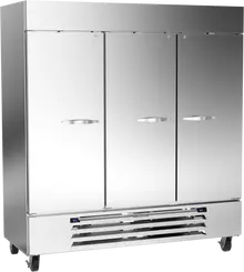 Beverage-Air - 75" Horizon Stainless Steel Reach-In Refrigerator/Freezer w/ 3 Solid Swing Doors - HBRF72HC-1-B