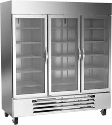Beverage-Air - 75" Horizon Stainless Steel Reach-In Refrigerator/Freezer w/ 3 Glass Swing Doors - HBRF72HC-1-B-G
