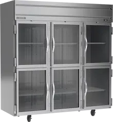 Beverage-Air - 78" Horizon Stainless Steel Reach-In Freezer w/ 6 Glass Swing Half Doors - HF3HC-1HG