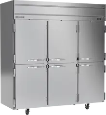 Beverage-Air - 78" Horizon Stainless Steel Reach-In Freezer w/ 6 Solid Swing Half Doors - HF3HC-1HS
