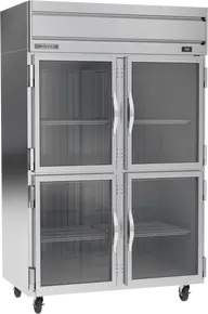 Beverage-Air - 52" Horizon Stainless Steel Reach-In Freezer w/ 4 Glass Swing Half Doors - HFP2HC-1HG