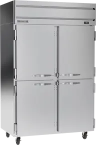 Beverage-Air - 52" Horizon Stainless Steel Reach-In Freezer w/ 4 Solid Swing Half Doors - HFP2HC-1HS