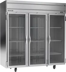 Beverage-Air - 78" Horizon Stainless Steel Reach-In Freezer w/ 3 Glass Swing Doors - HFP3HC-1G