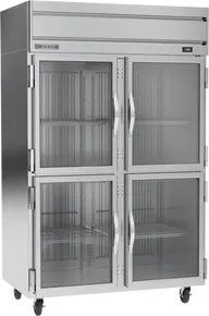 Beverage-Air - 52" Horizon Stainless Steel Reach-In Freezer w/ 4 Glass Swing Half Doors - HFPS2HC-1HG