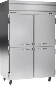 Beverage-Air - 52" Horizon Stainless Steel Reach-In Freezer w/ 4 Solid Swing Half Doors - HFPS2HC-1HS