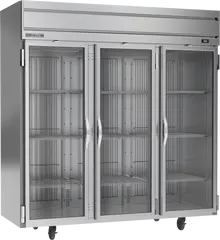 Beverage-Air - 78" Horizon Stainless Steel Reach-In Freezer w/ 3 Glass Swing Doors - HFPS3HC-1G