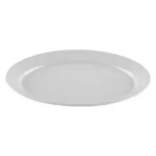 G.E.T - SuperMel 12" x 8.5" White Oval Platter (24 Per Case) - OP-912-W