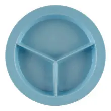 G.E.T - SuperMel 9" Slate Blue 3-Compartment Plate (12 Per Case) - P-1530-SB