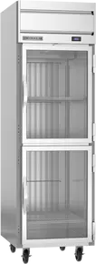 Beverage-Air - 26" Horizon Stainless Steel Reach-In Freezer w/ 2 Glass Swing Half Doors - HFS1HC-1HG