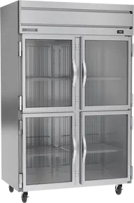 Beverage-Air - 52" Horizon Stainless Steel Reach-In Freezer w/ 4 Glass Swing Half Doors - HFS2HC-1HG