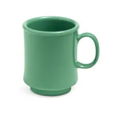 G.E.T - Diamond Mardi Gras 8 oz Rainforest Green Tritan Stacking Mug (24 Per Case) - TM-1308-FG