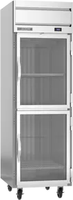 Beverage-Air - 26" Horizon Stainless Steel Reach-In Refrigerator w/ 2 Glass Swing Half Doors - HR1HC-1HG