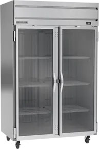 Beverage-Air - 52" Horizon Stainless Steel Reach-In Refrigerator w/ 2 Glass Swing Doors - HR2HC-1G