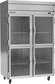 Beverage-Air - 52" Horizon Stainless Steel Reach-In Refrigerator w/ 4 Glass Swing Half Doors - HR2HC-1HG