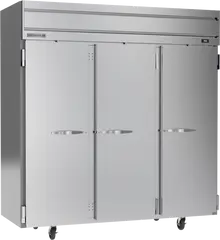 Beverage-Air - 78" Horizon Stainless Steel Reach-In Refrigerator w/ 3 Solid Swing Doors - HR3HC-1S