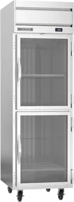 Beverage-Air - 26" Horizon Stainless Steel Reach-In Refrigerator w/ 2 Glass Swing Half Doors - HRP1HC-1HG