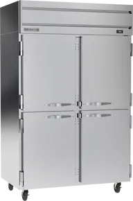 Beverage-Air - 52" Horizon Stainless Steel Reach-In Refrigerator w/ 4 Solid Swing Half Doors - HRP2HC-1HS