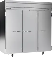 Beverage-Air - 78" Horizon Stainless Steel Reach-In Refrigerator w/ 3 Solid Swing Doors - HRP3HC-1S