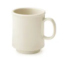 G.E.T - Diamond Ivory 8 oz Ironstone Tritan Stacking Mug (24 Per Case) - TM-1308-IV