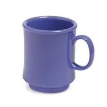 G.E.T - Diamond Mardi Gras 8 oz Peacock Blue Tritan Stacking Mug (24 Per Case) - TM-1308-PB