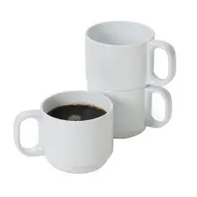 G.E.T - 8 oz White Tritan Stackable Mug (24 Per Case) - TM-1408-W