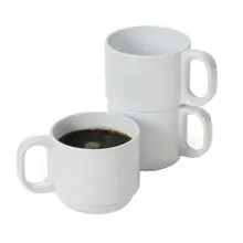G.E.T - 10 oz White Tritan Stackable Mug (24 Per Case) - TM-1411-W
