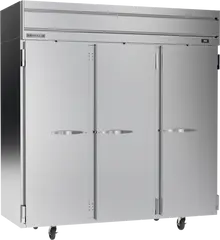 Beverage-Air - 78" Horizon Stainless Steel Reach-In Refrigerator w/ 3 Solid Swing Doors - HRPS3HC-1S