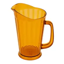 G.E.T - 60 oz SAN Plastic Amber Tapered Pitcher (12 Per Case) - P-1064-1-A