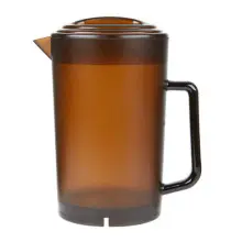 G.E.T - 64 oz SAN Plastic Amber Textured Pitcher (12 Per Case) - P-3064-1-A