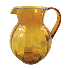 G.E.T - 90 oz Polycarbonate Amber Tahiti Pitcher (12 Per Case) - P-4090-PC-A
