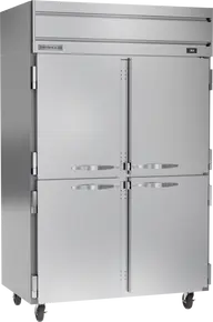 Beverage-Air - 52" Horizon Stainless Steel Reach-In Refrigerator w/ 4 Solid Swing Half Doors - HRS2HC-1HS