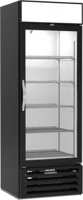 Beverage-Air - 27" MarketMax Black Shallow Depth Merchandiser Freezer w/ 1 Swing Glass Door - MMF19HC-1-B