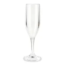 G.E.T - 6 oz SAN Plastic Clear Champagne Glass (24 Per Case) - BRA-2-PC-CL