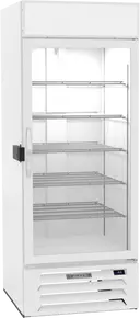Beverage-Air - 30" MarketMax IQ White Merchandiser Freezer w/ 1 Swing Glass Door - MMF27HC-1-W-IQ