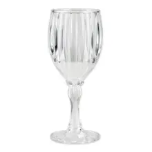 G.E.T - 8 oz SAN Plastic Clear Fluted Wine Glass (24 Per Case) - SW-1422-1-SAN-CL