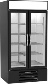 Beverage-Air - 40" MarketMax Black Merchandiser Freezer w/ 2 Swing Glass Doors - MMF35HC-1-B